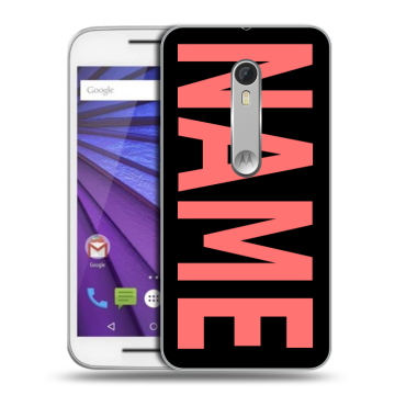 Пластиковый чехол на Lenovo Moto G с принтом NAME