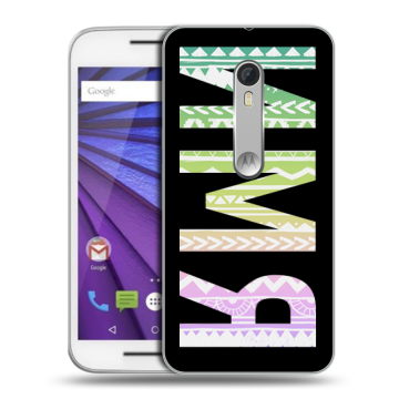 Пластиковый чехол на Lenovo Moto G с принтом ИМЯ