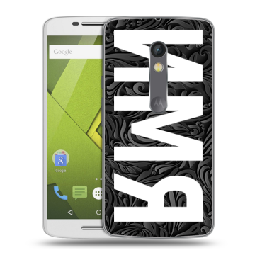 Силиконовый чехол на Lenovo Moto X Play с принтом ИМЯ