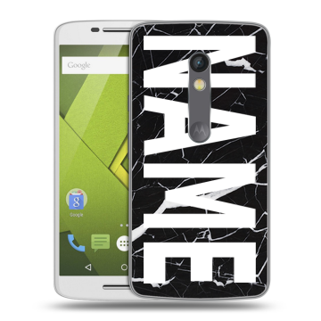 Силиконовый чехол на Lenovo Moto X Play с принтом NAME