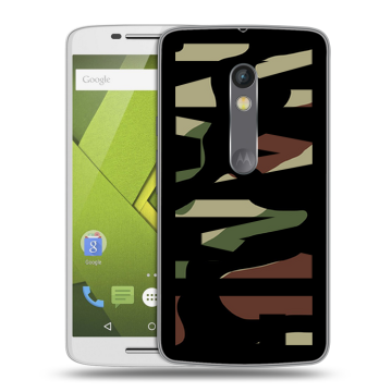 Силиконовый чехол на Lenovo Moto X Play с принтом NAME