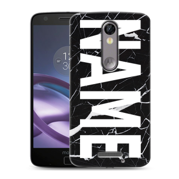 Пластиковый чехол на Lenovo Moto X Force с принтом NAME