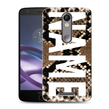Пластиковый чехол на Lenovo Moto X Force с принтом NAME