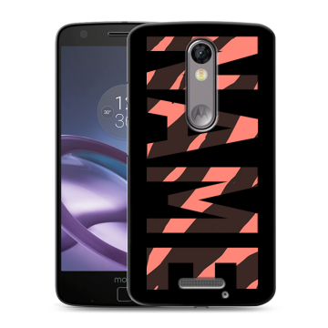 Пластиковый чехол на Lenovo Moto X Force с принтом NAME