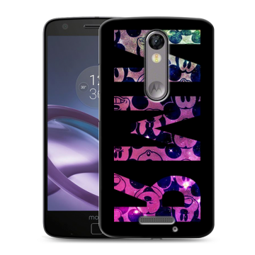 Пластиковый чехол на Lenovo Moto X Force с принтом ИМЯ