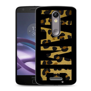 Пластиковый чехол на Lenovo Moto X Force с принтом NAME