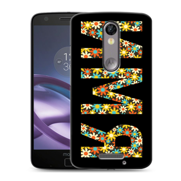 Пластиковый чехол на Lenovo Moto X Force с принтом ИМЯ