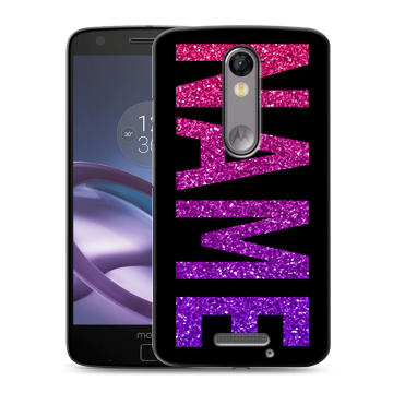 Пластиковый чехол на Lenovo Moto X Force с принтом NAME