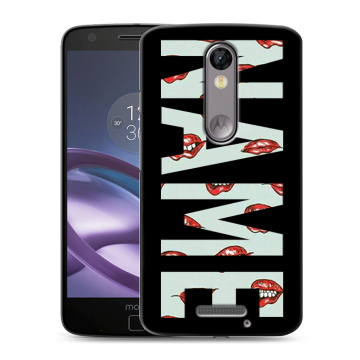 Пластиковый чехол на Lenovo Moto X Force с принтом NAME