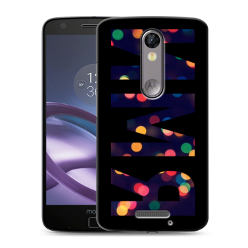 Пластиковый чехол на Lenovo Moto X Force с принтом ИМЯ