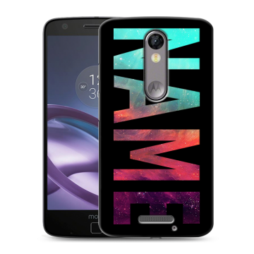 Пластиковый чехол на Lenovo Moto X Force с принтом NAME