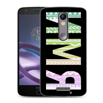 Пластиковый чехол на Lenovo Moto X Force с принтом ИМЯ