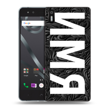Силиконовый чехол на BQ Aquaris X5 с принтом ИМЯ