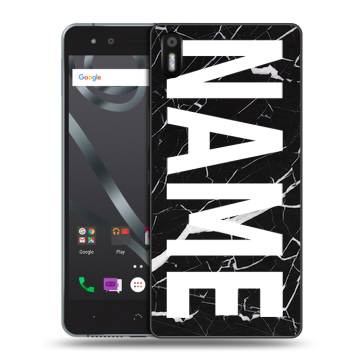 Силиконовый чехол на BQ Aquaris X5 с принтом NAME