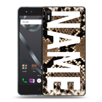 Силиконовый чехол на BQ Aquaris X5 с принтом NAME