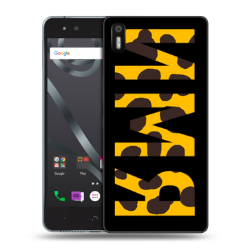 Силиконовый чехол на BQ Aquaris X5 с принтом ИМЯ