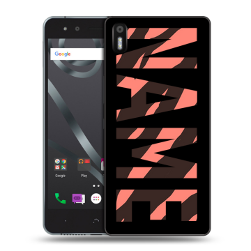 Силиконовый чехол на BQ Aquaris X5 с принтом NAME