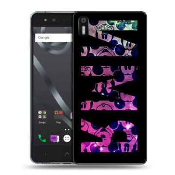 Силиконовый чехол на BQ Aquaris X5 с принтом ИМЯ
