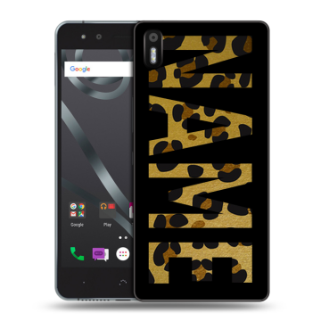 Силиконовый чехол на BQ Aquaris X5 с принтом NAME