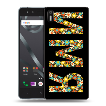 Силиконовый чехол на BQ Aquaris X5 с принтом ИМЯ