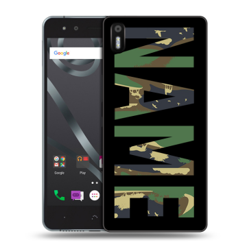 Силиконовый чехол на BQ Aquaris X5 с принтом NAME
