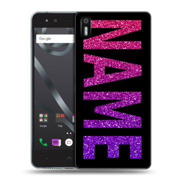 Силиконовый чехол на BQ Aquaris X5 с принтом NAME