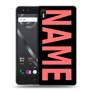 Силиконовый чехол на BQ Aquaris X5 с принтом NAME