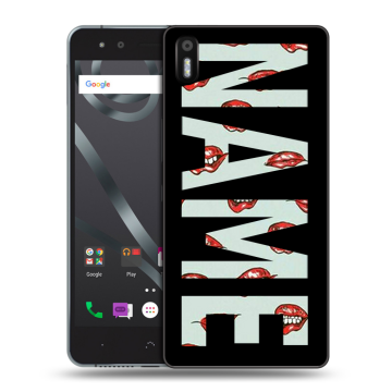 Силиконовый чехол на BQ Aquaris X5 с принтом NAME