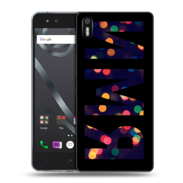 Силиконовый чехол на BQ Aquaris X5 с принтом ИМЯ