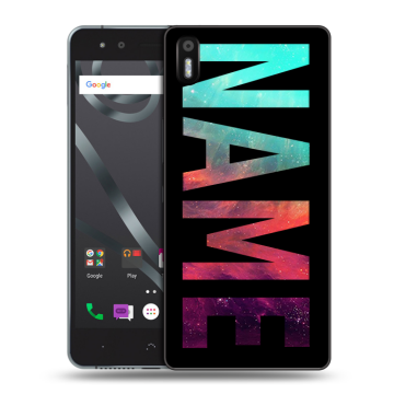 Силиконовый чехол на BQ Aquaris X5 с принтом NAME
