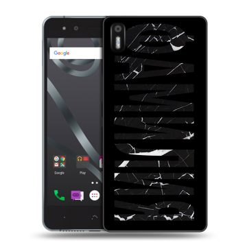 Силиконовый чехол на BQ Aquaris X5 с принтом ФАМИЛИЯ