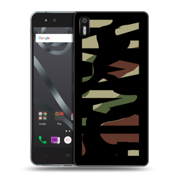 Силиконовый чехол на BQ Aquaris X5 с принтом NAME
