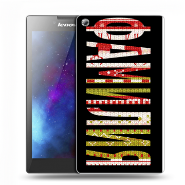 Силиконовый чехол на Lenovo Tab 3 7 с принтом ФАМИЛИЯ