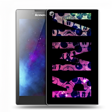 Силиконовый чехол на Lenovo Tab 3 7 с принтом ИМЯ