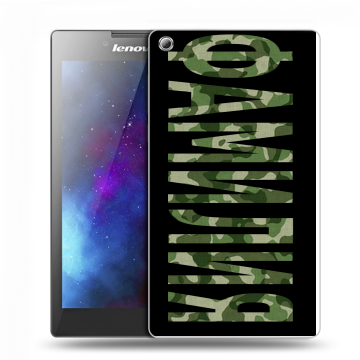 Силиконовый чехол на Lenovo Tab 3 7 с принтом ФАМИЛИЯ