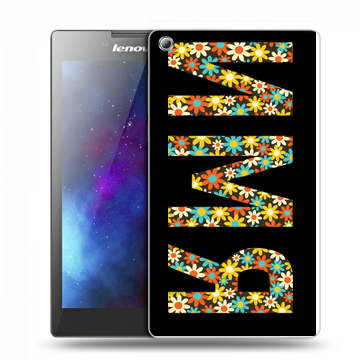 Силиконовый чехол на Lenovo Tab 3 7 с принтом ИМЯ