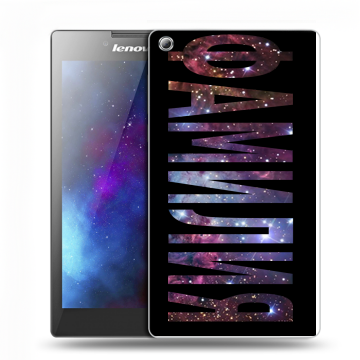Силиконовый чехол на Lenovo Tab 3 7 с принтом ФАМИЛИЯ