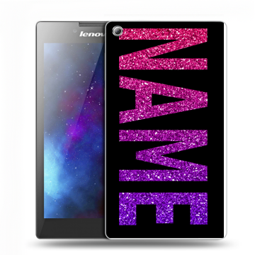 Силиконовый чехол на Lenovo Tab 3 7 с принтом NAME