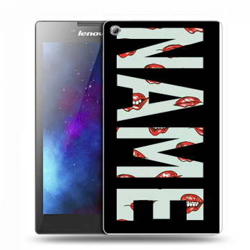 Силиконовый чехол на Lenovo Tab 3 7 с принтом NAME