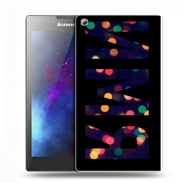Силиконовый чехол на Lenovo Tab 3 7 с принтом ИМЯ