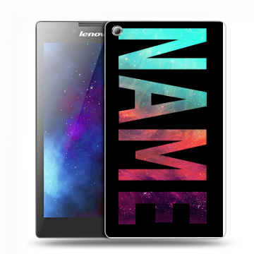 Силиконовый чехол на Lenovo Tab 3 7 с принтом NAME