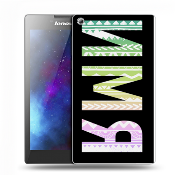 Силиконовый чехол на Lenovo Tab 3 7 с принтом ИМЯ