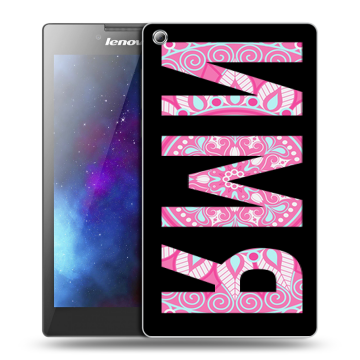 Силиконовый чехол на Lenovo Tab 3 8 с принтом ИМЯ