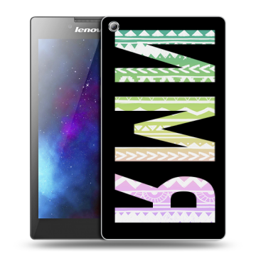 Силиконовый чехол на Lenovo Tab 3 8 с принтом ИМЯ