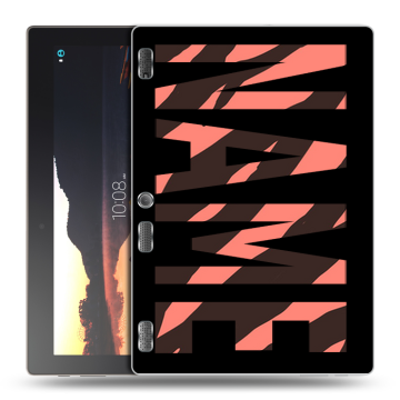 Силиконовый чехол на Lenovo Tab 3 10 с принтом NAME