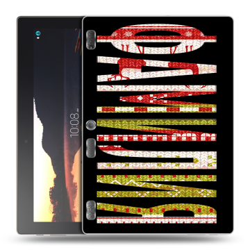 Силиконовый чехол на Lenovo Tab 3 10 с принтом ФАМИЛИЯ
