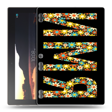 Силиконовый чехол на Lenovo Tab 3 10 с принтом ИМЯ