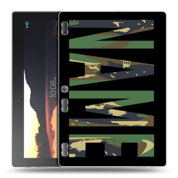 Силиконовый чехол на Lenovo Tab 3 10 с принтом NAME