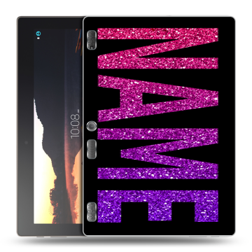 Силиконовый чехол на Lenovo Tab 3 10 с принтом NAME