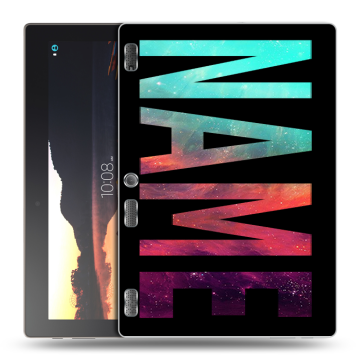 Силиконовый чехол на Lenovo Tab 3 10 с принтом NAME